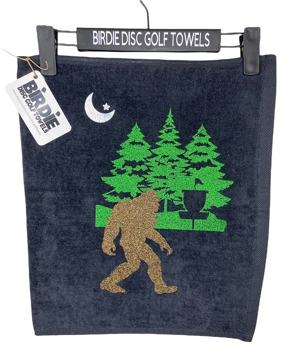 Disc golf towels- Big foot in the moonlight