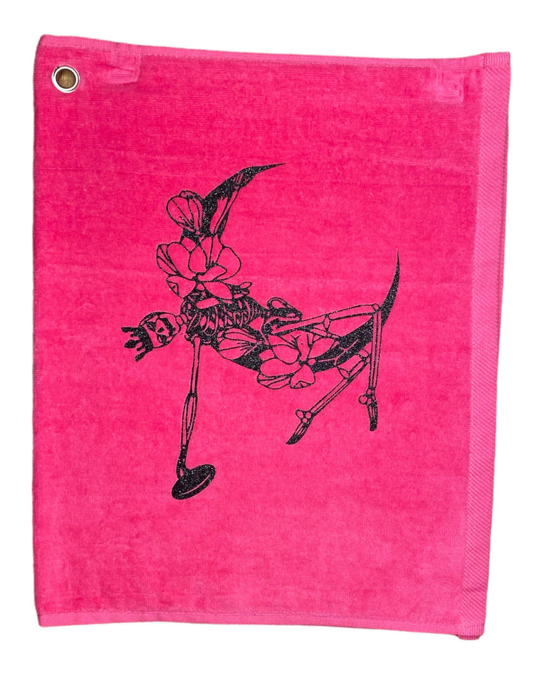 Disc golf towel-Girl on Moon