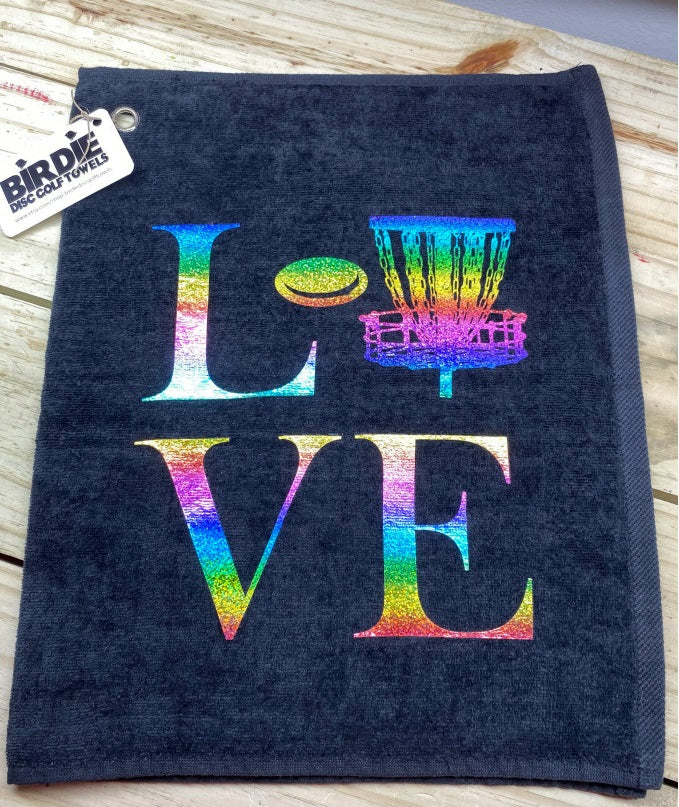 Disc golf towel- LOVE